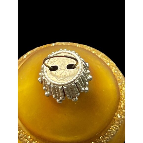 Kugel Germany Blown Glass Glitter Gold Tassel Christmas Ornament 5” - Picture 7 of 7